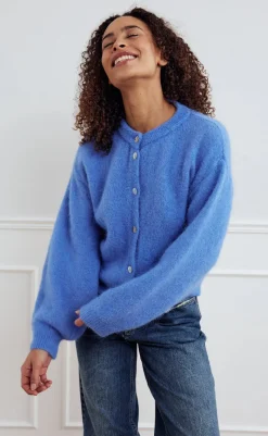 Online Cardigan - Kae - Dove Blue Striktrøjer & Sweat|Cardigans