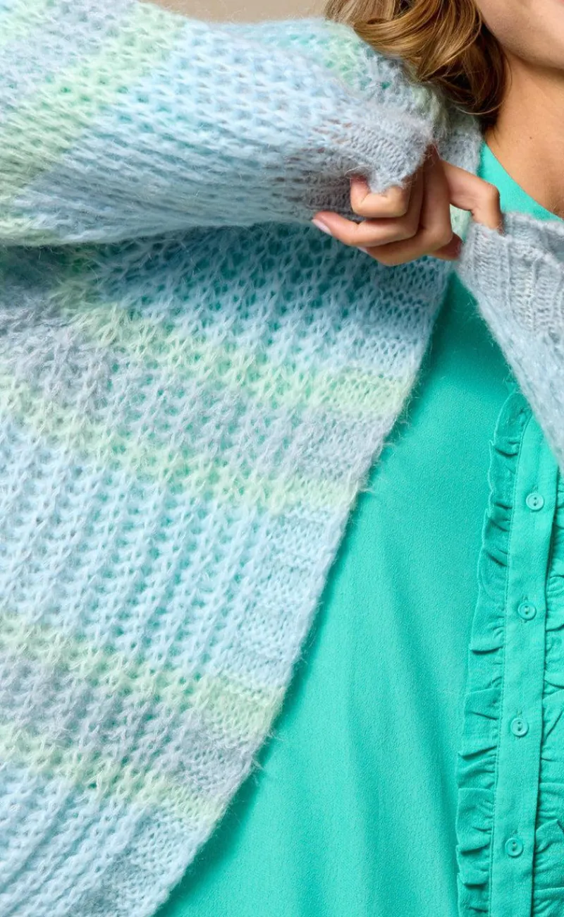 Discount Cardigan - Vera - Light Blue / Blue / Mint Mix Striktrøjer & Sweat|Cardigans