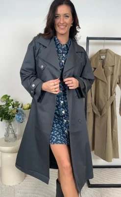 Sale Frakke - Kenadee - Asphalt Grey Jakker & Frakker|Alt Overtøj