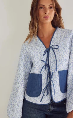 Best Jakke - Lori - Calla Denim Print Jakker & Frakker|Alt Overtøj