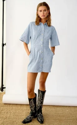 Outlet Kjole - Benita - Light Blue Kjoler