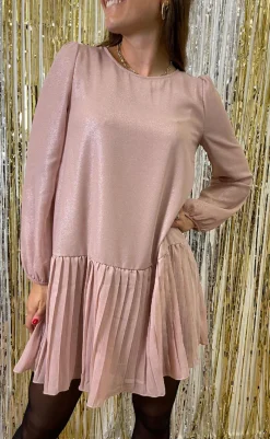 Discount Kjole - Dagmar Lurex - Pink Kjoler