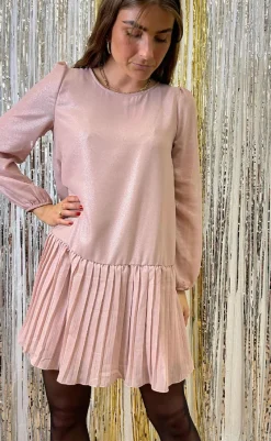 Discount Kjole - Dagmar Lurex - Pink Kjoler