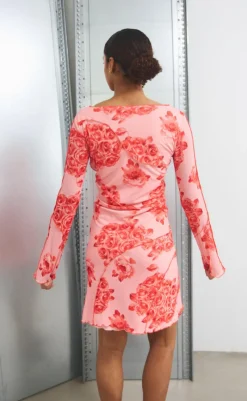 Outlet Kjole - Joanna - Rose Print Kjoler