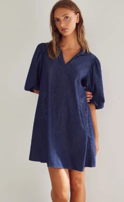 Best Kjole - Larissa - Medium Blue Wash Kjoler