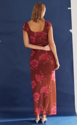 Outlet Kjole - Lauryn - Cassie Brown Print Kjoler