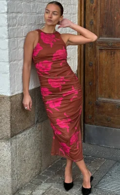 Online Kjole - Leanna - Cassie Brown Print Kjoler