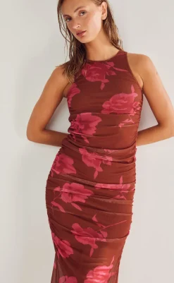 Online Kjole - Leanna - Cassie Brown Print Kjoler