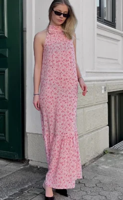 Hot Kjole - London Maxi - Cheryl Pink Print Kjoler
