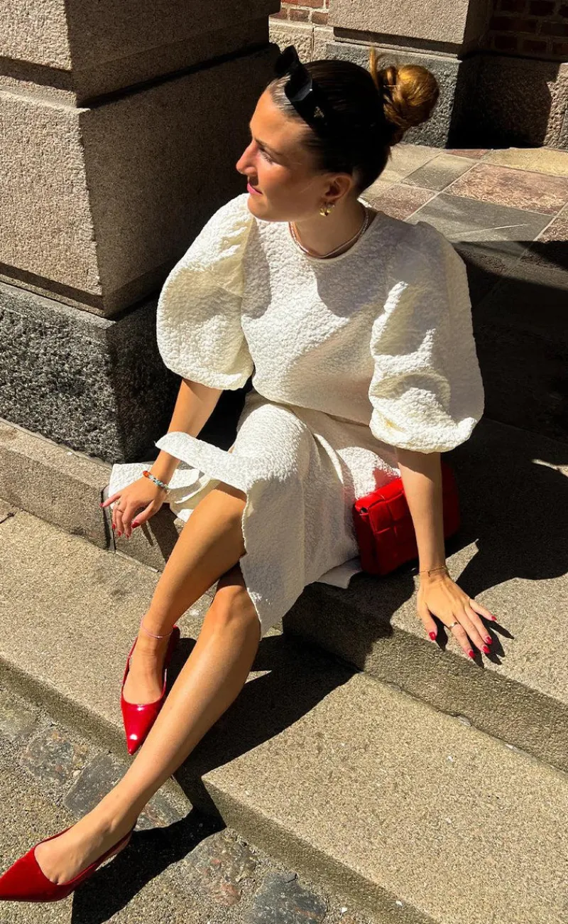 Discount Kjole - Reno Pastis Long - Cream Kjoler