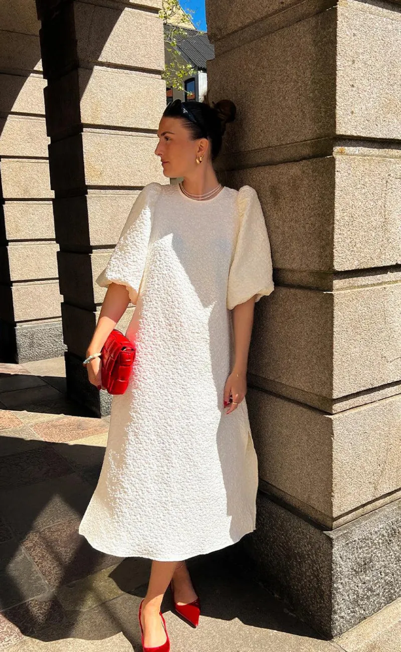 Discount Kjole - Reno Pastis Long - Cream Kjoler