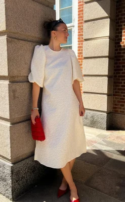 Discount Kjole - Reno Pastis Long - Cream Kjoler