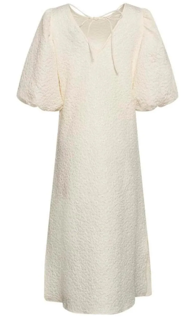 Discount Kjole - Reno Pastis Long - Cream Kjoler