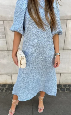 Discount Kjole - Reno Pastis Long - Light Blue Kjoler