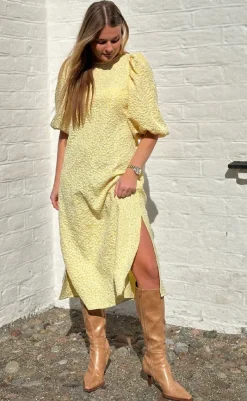 New Kjole - Reno Pastis Long - Buttercup Yellow Kjoler