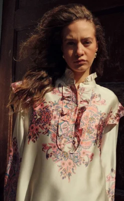 Online Kjole - Reno Ruby Ruffle - Drusella Print Kjoler