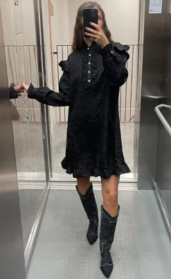 Discount Kjole - Reno Ruby Ruffle - Black Kjoler