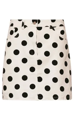 Discount Nederdel - Kambria - Carmella White Print Nederdele