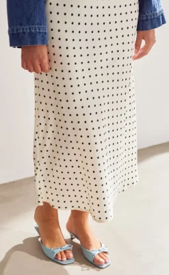 Discount Nederdel - Kenya - Carmine White Print Nederdele