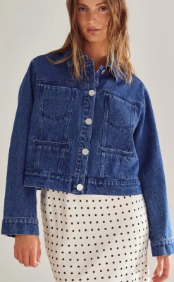 Discount Nederdel - Kenya - Carmine White Print Nederdele