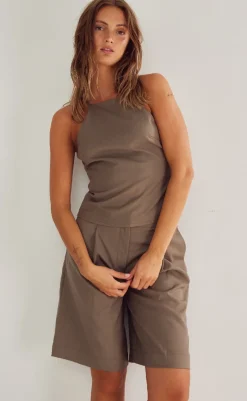 Discount Shorts - Kaziana - Timber Brown Shorts