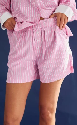 Discount Shorts - Lea - Carsyn Pink Stripe Shorts