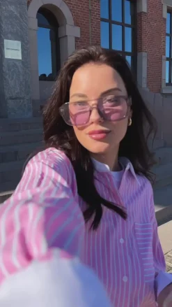 Skjorte - Lakelynn - Carsyn Pink Stripe Skjorter