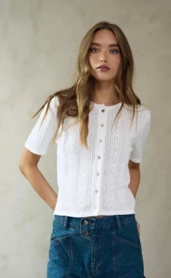 Sale Strik - Kataleyah - White Striktrøjer & Sweat