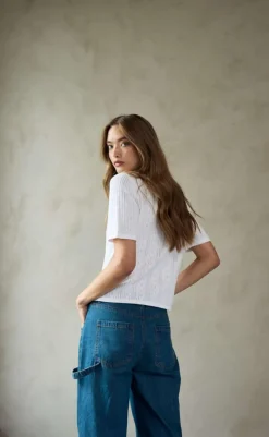 Sale Strik - Kataleyah - White Striktrøjer & Sweat