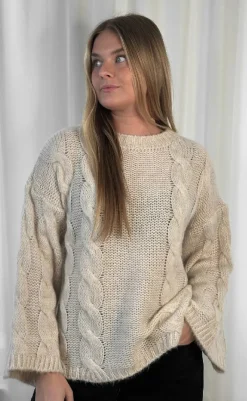 New Strik - Lyza - Ivory Striktrøjer & Sweat