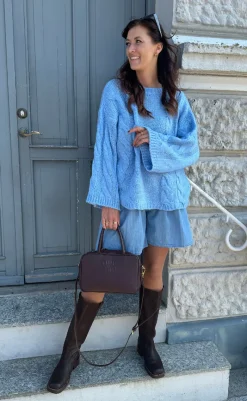 Best Strik - Lyza - Light Blue Striktrøjer & Sweat