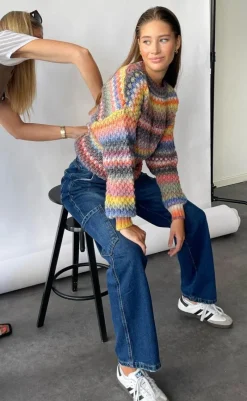 Sale Sweater - Gio - Multi Mix Striktrøjer & Sweat