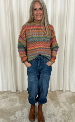 Sale Sweater - Gio - Multi Mix Striktrøjer & Sweat