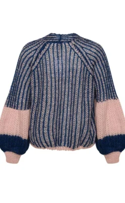 Clearance Sweater - Liana - Rose/Navy Striktrøjer & Sweat