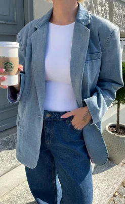 New Blazer - Cory - Light Blue Denim Blazere & Indejakker