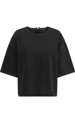 Online Bluse - Barbara - Washed Black Bluser