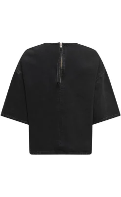 Online Bluse - Barbara - Washed Black Bluser