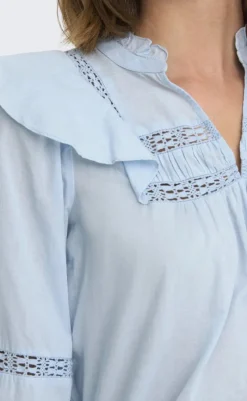 Outlet Bluse - Julia - Cashmere Blue Bluser