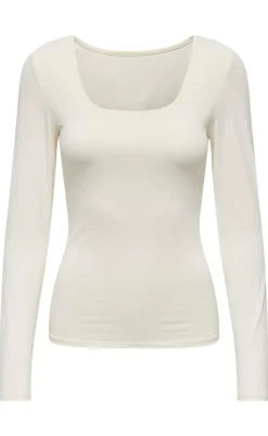 Hot Bluse - Lea Deep 2 Ways - Cloud Dancer Bluser