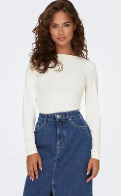 Hot Bluse - Lea Deep 2 Ways - Cloud Dancer Bluser