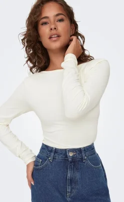 Hot Bluse - Lea Deep 2 Ways - Cloud Dancer Bluser