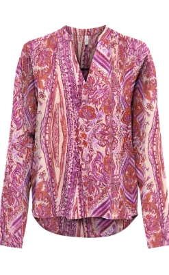 Outlet Bluse - Nova L/S Josie - Fuchsia Fedora w. Bohobabe Bluser
