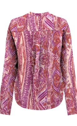 Outlet Bluse - Nova L/S Josie - Fuchsia Fedora w. Bohobabe Bluser