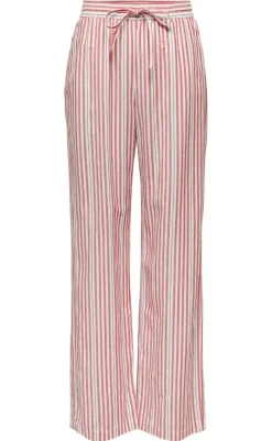 Outlet Bukser - Windy Life - Cloud Dancer w. High Risk Red/Black Bukser & Jeans