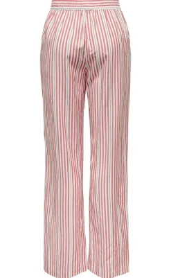 Outlet Bukser - Windy Life - Cloud Dancer w. High Risk Red/Black Bukser & Jeans