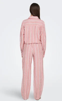 Outlet Bukser - Windy Life - Cloud Dancer w. High Risk Red/Black Bukser & Jeans