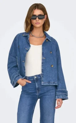 Sale Jakke - April - Medium Blue Denim Jakker & Frakker|Alt Overtøj