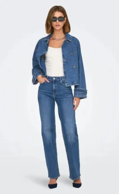 Sale Jakke - April - Medium Blue Denim Jakker & Frakker|Alt Overtøj