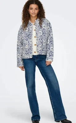 New Jakke - Hallie - Cloud Dancer/Blue Tile Jakker & Frakker|Alt Overtøj