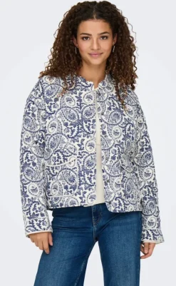 New Jakke - Hallie - Cloud Dancer/Blue Tile Jakker & Frakker|Alt Overtøj